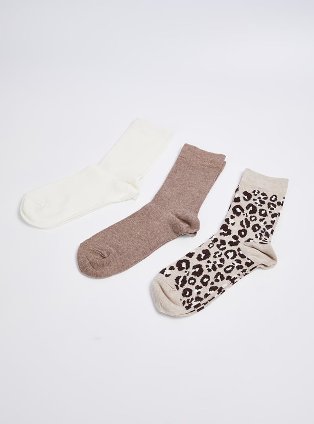 Women Assorted Crew Length Socks - Pack of 3
