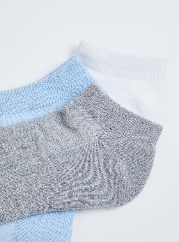 Boys Patterned Ankle-Length Socks - Pack of 3