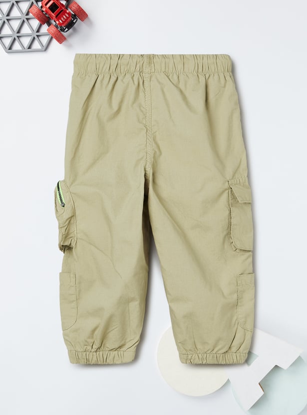 Boys Solid Cargo Joggers