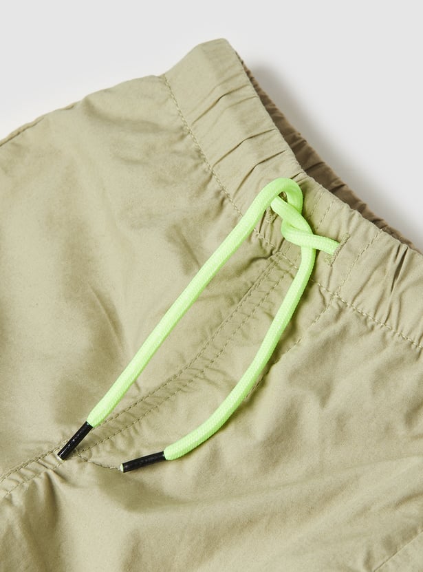 Boys Solid Cargo Joggers