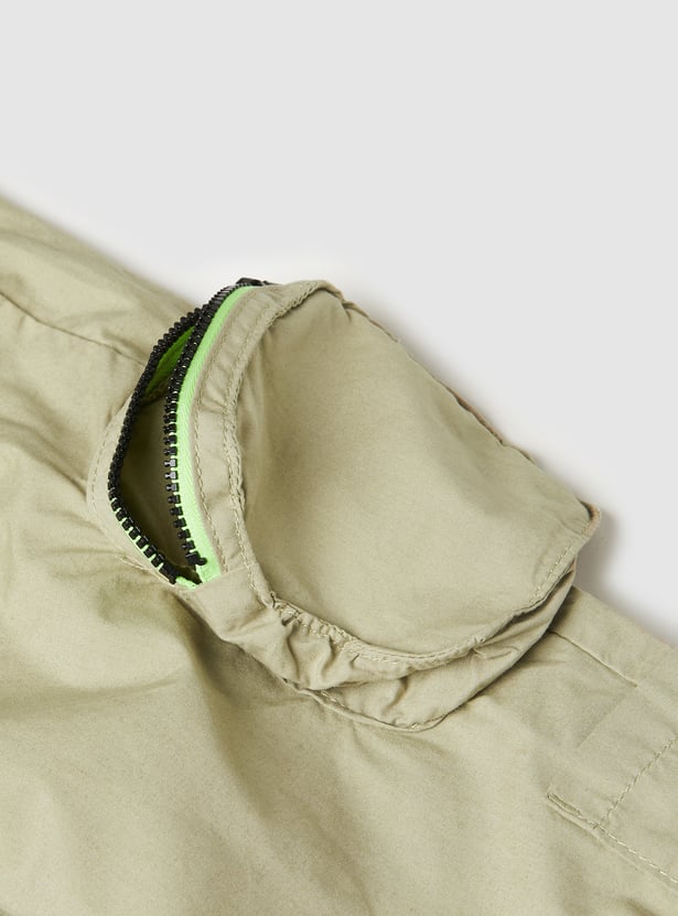 Boys Solid Cargo Joggers