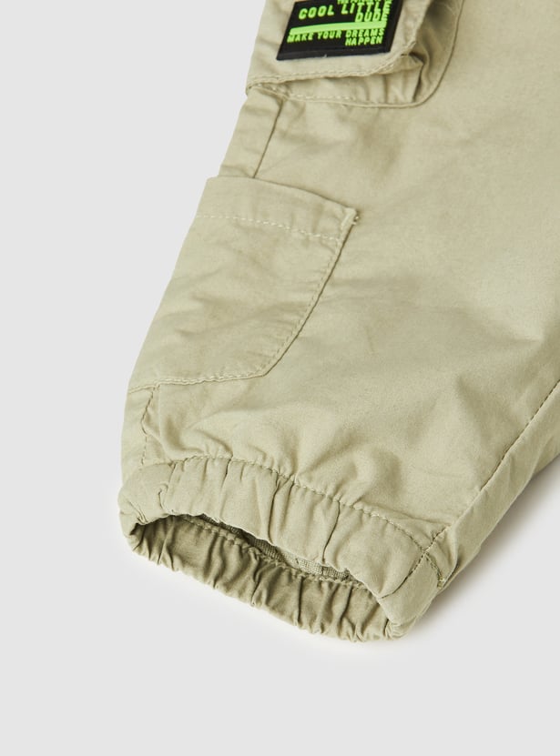 Boys Solid Cargo Joggers