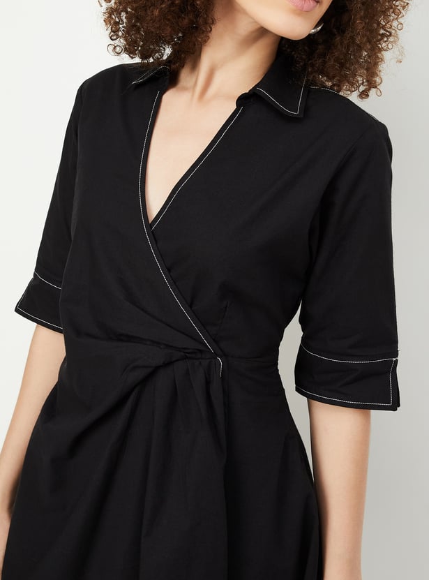 Kalki x Max Women Solid Wrap Dress