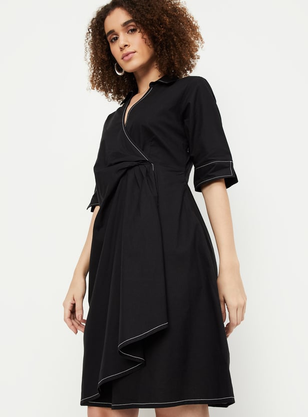 Kalki x Max Women Solid Wrap Dress