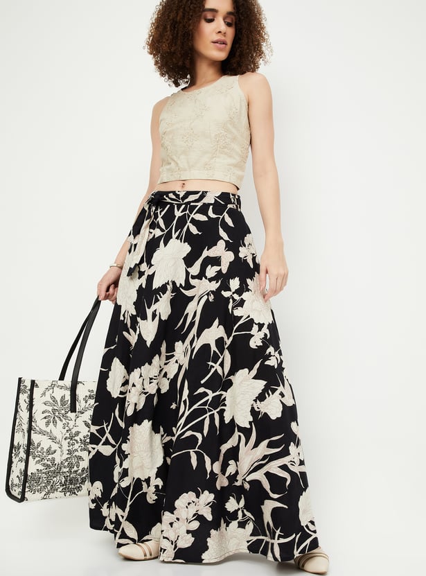 Kalki x Max Women Floral Printed Maxi Skirt