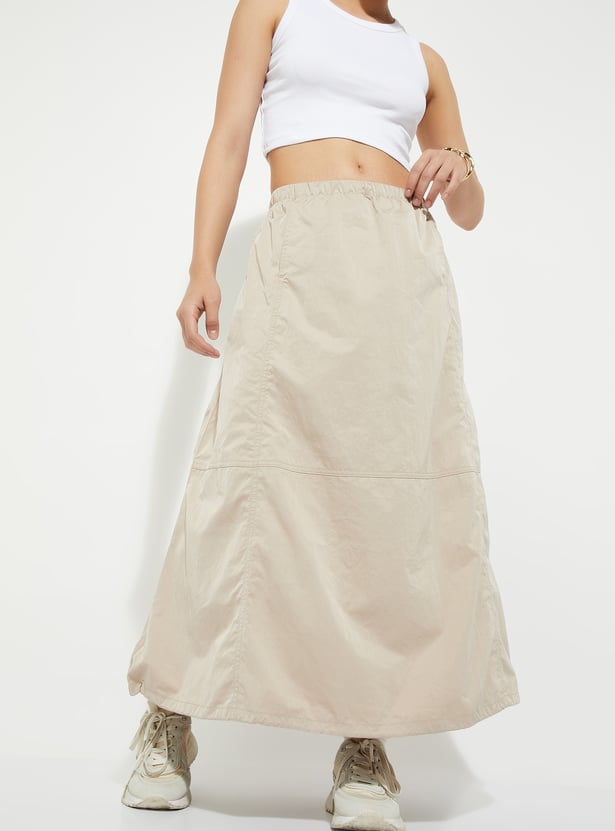 URB_N Women Solid Maxi Skirt