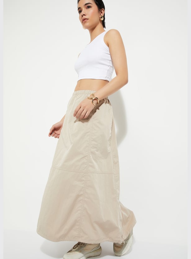 URB_N Women Solid Maxi Skirt