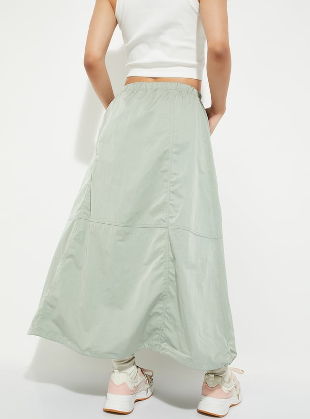 URB_N Women Solid Maxi Skirt