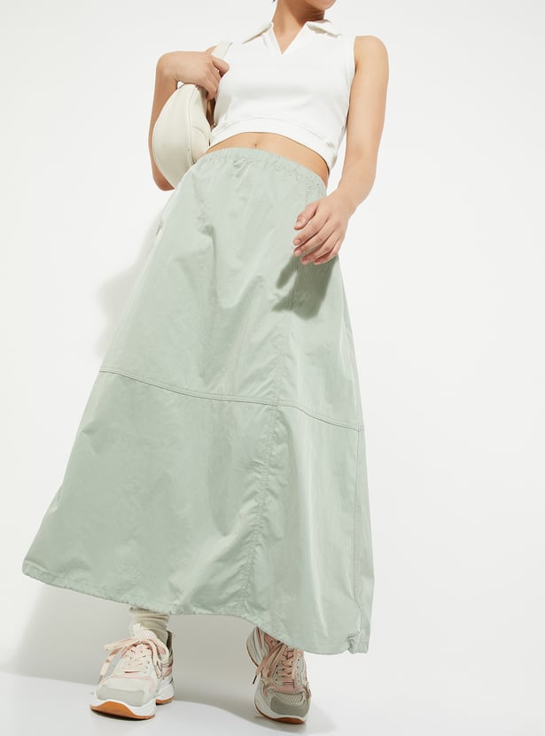 URB_N Women Solid Maxi Skirt