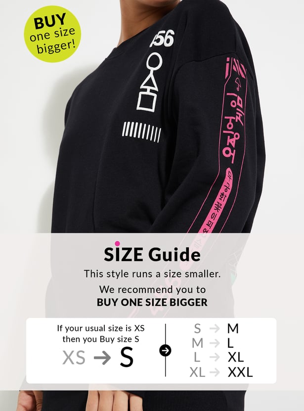 Buy URB_N Women Squid Game Printed Sweatshirt Online at just Rs