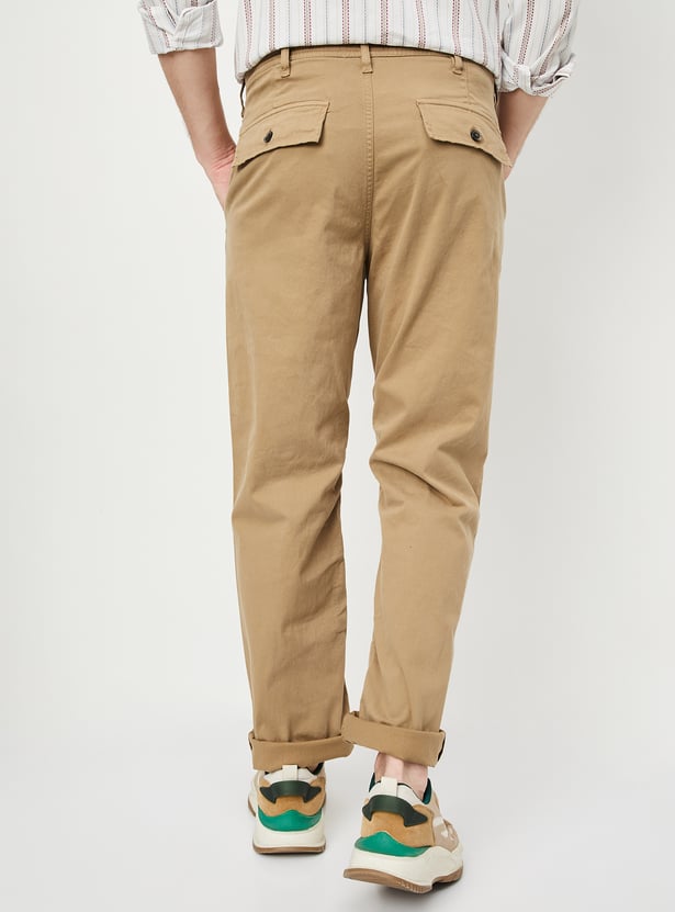 Men Solid Slim Fit Chinos