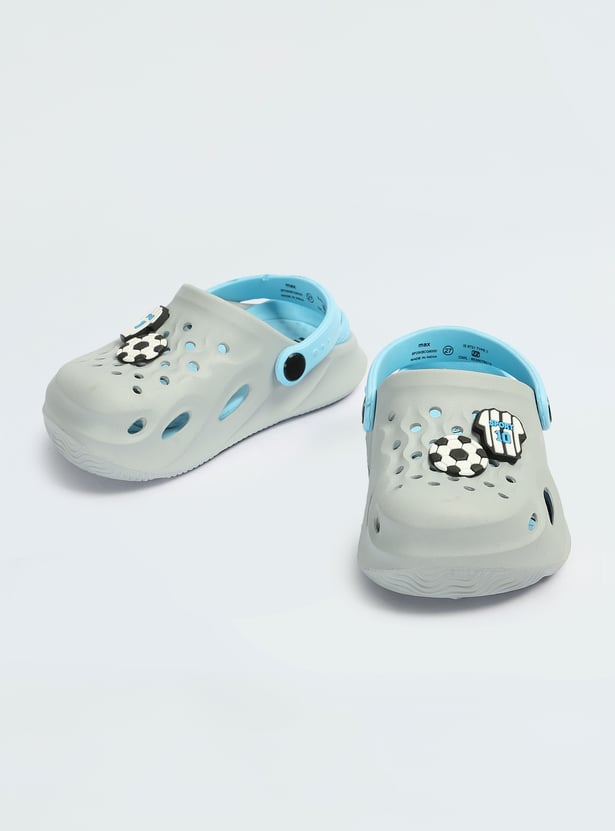 Boys Charm-Detailed Clogs