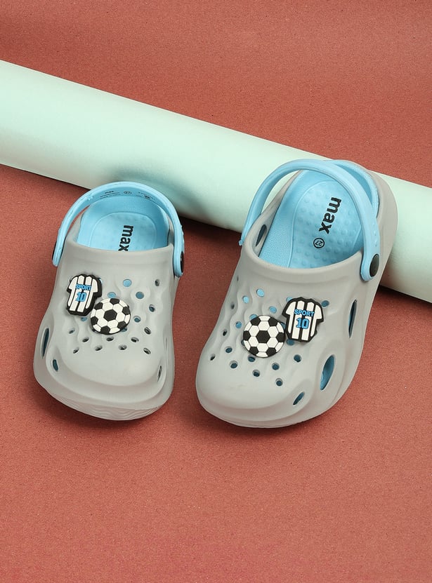 Boys Charm-Detailed Clogs