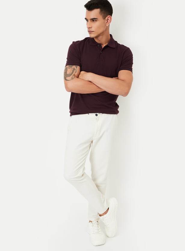 Men Solid Polo T-shirt