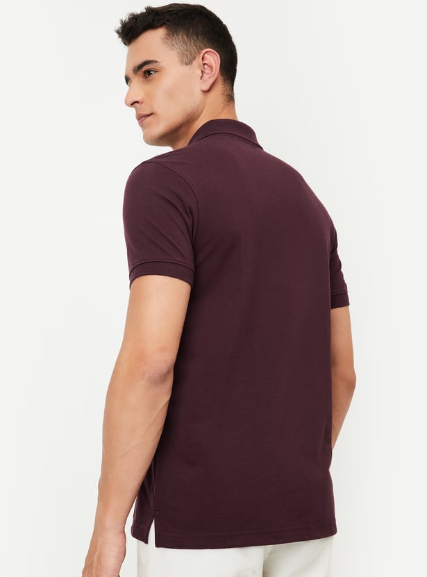 Men Solid Polo T-shirt