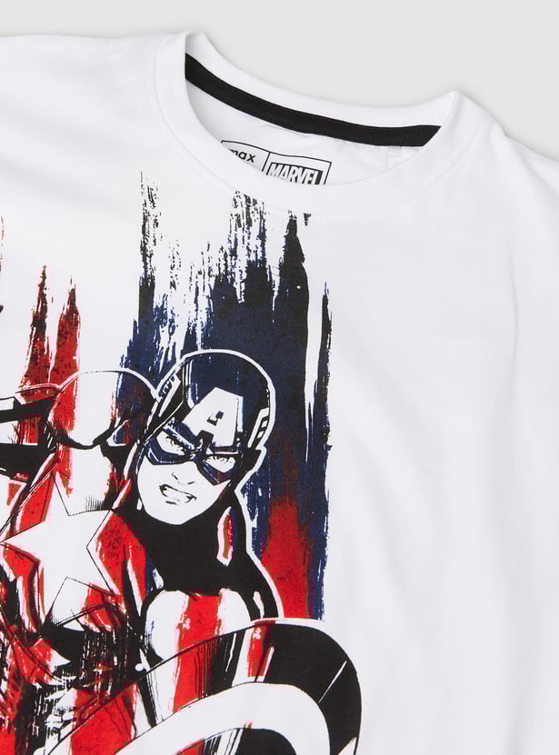 Boys Captain America Print T-shirt