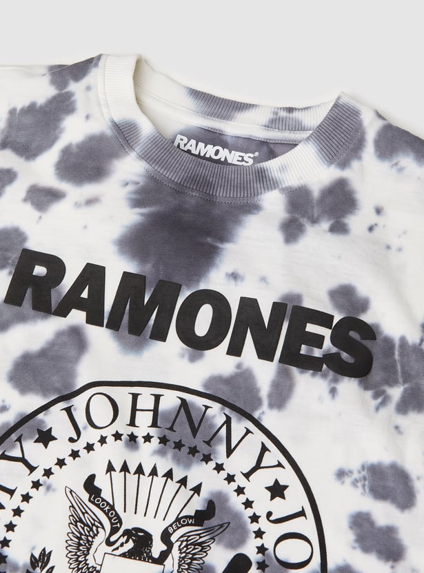 Boys Ramones Tie Dye Print T-shirt