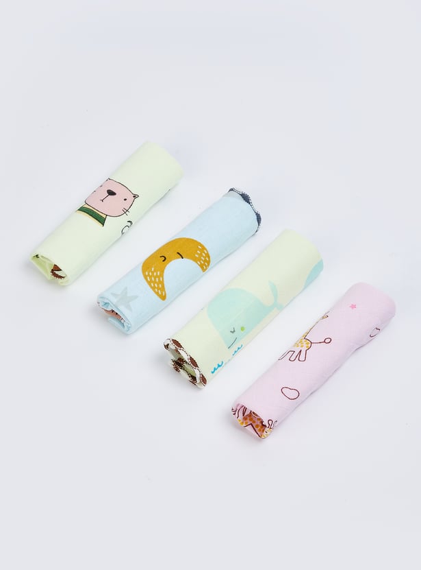 Kids Printed Handkerchiefs - Pack of 4