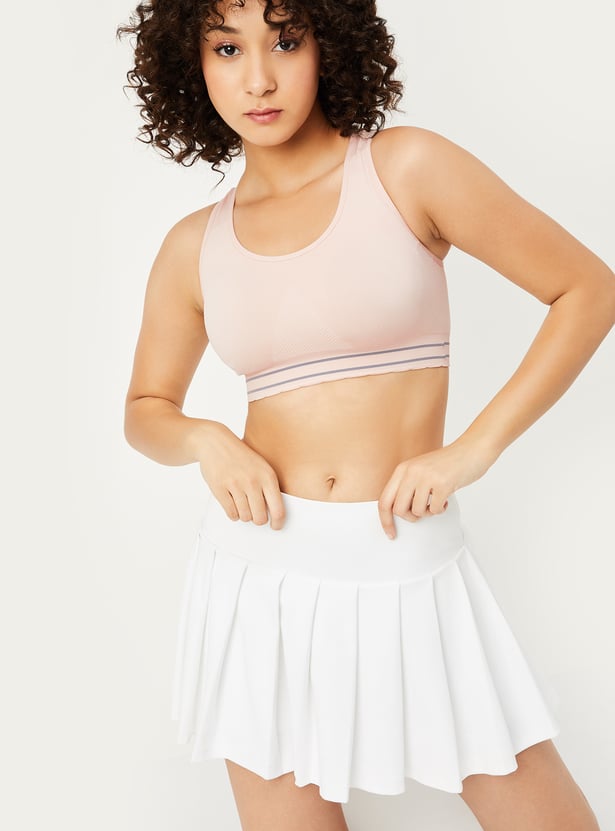 Women Solid Sports Bra