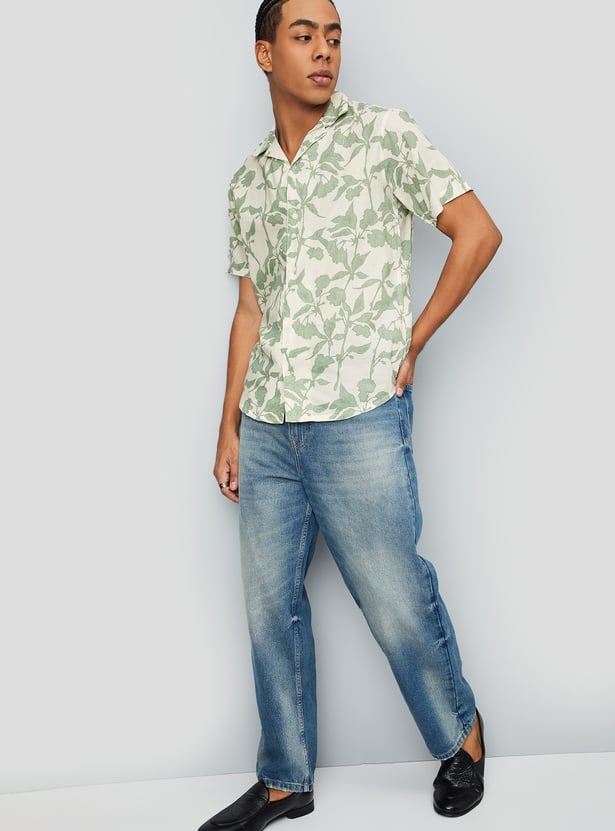 Men Printed Slim Fit Short Kurta