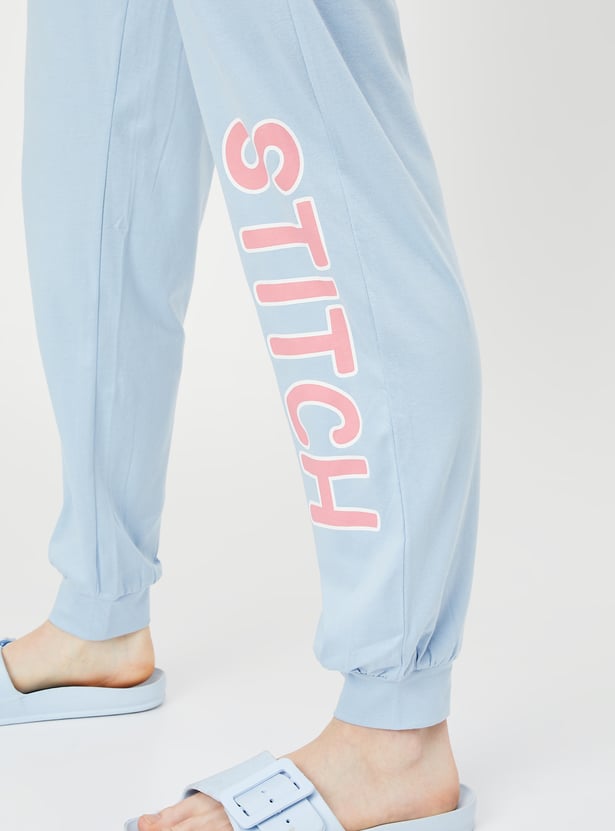 Women Stitch Printed Joggers