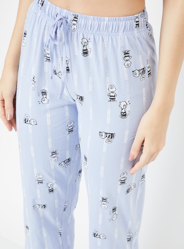 Women Charlie Brown Print Pyjamas