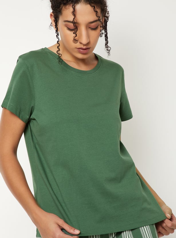 Women Striped PJ Set