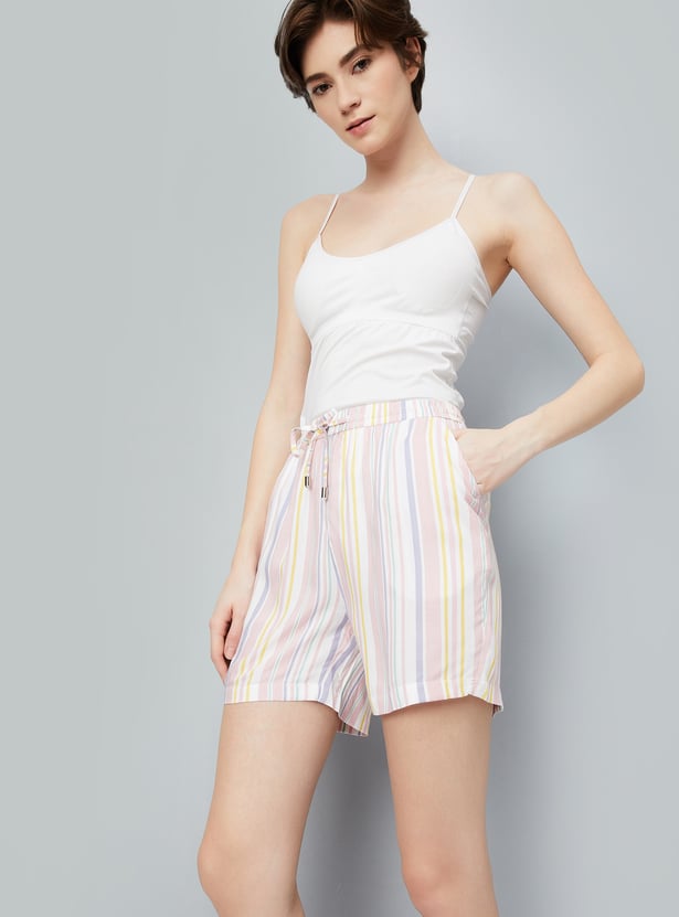 Women Striped Shorts