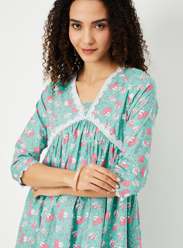 Women Printed A-line Kurta