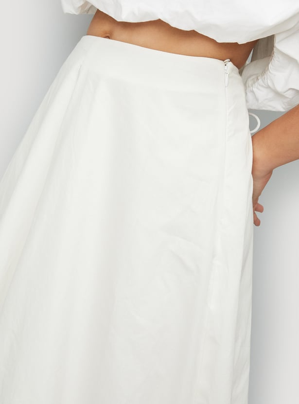 Buy Kalki x Max Women Solid Bubble Hem Skirt Online at just Rs