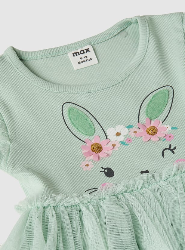 Girls Embellished Fit and Flare Dress