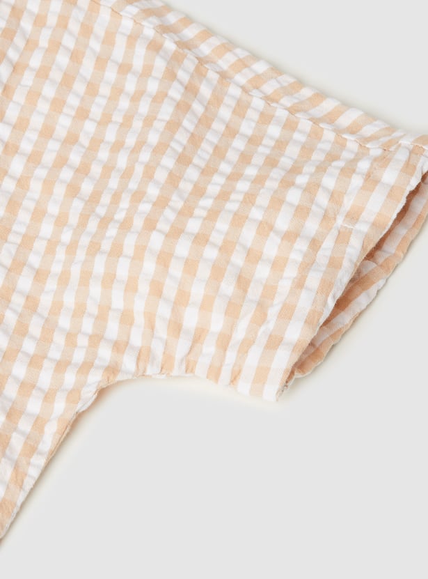 Girls Seersucker Striped Top