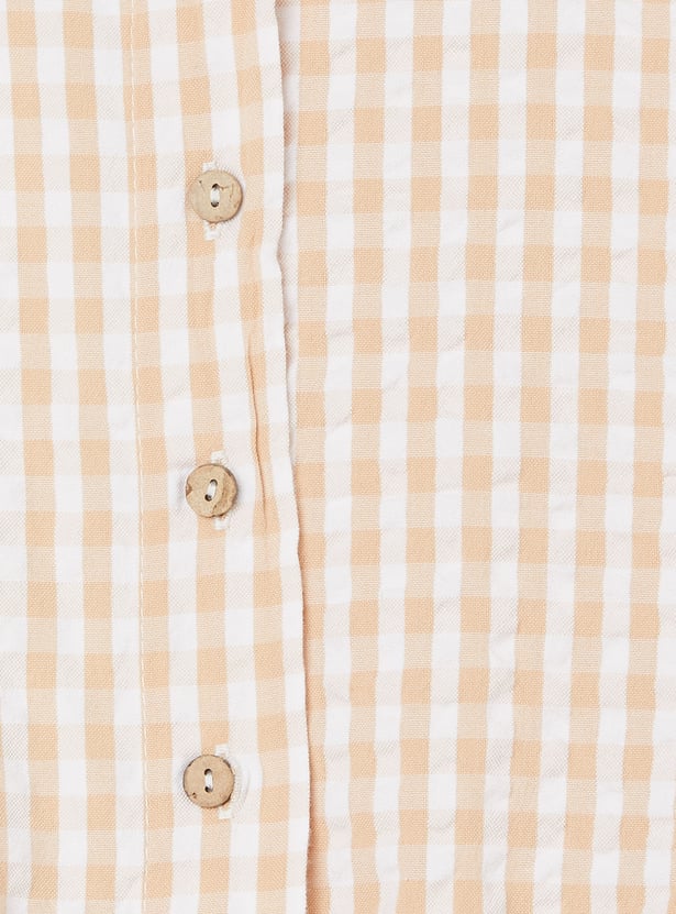 Girls Seersucker Striped Top