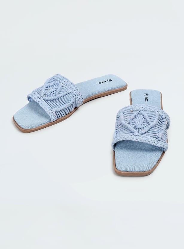 Women Macrame Knit Flats