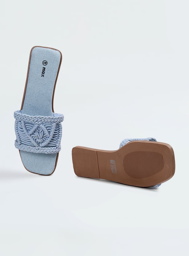 Women Macrame Knit Flats