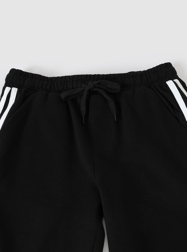 Boys Side Striped Knit Shorts