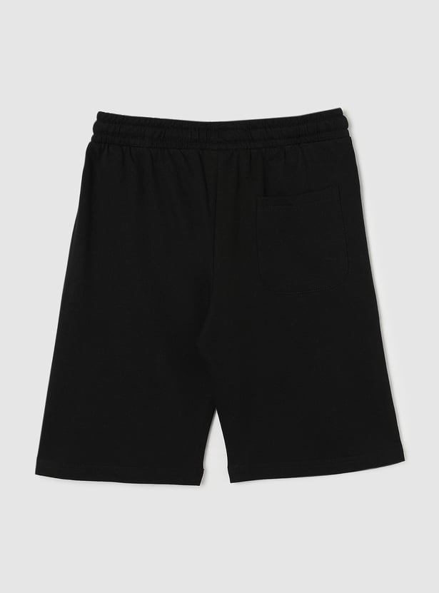 Boys Side Striped Knit Shorts