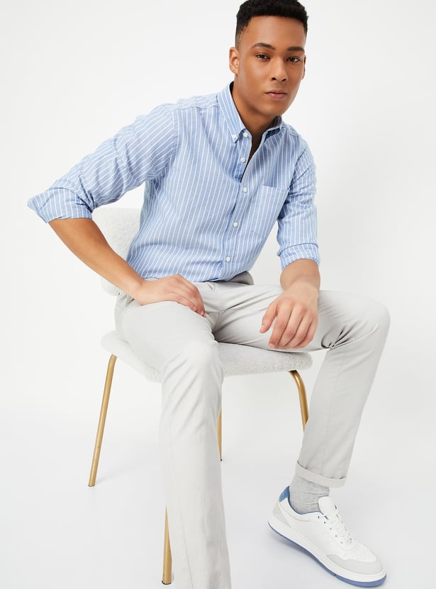 Men Striped Slim Fit Shirt