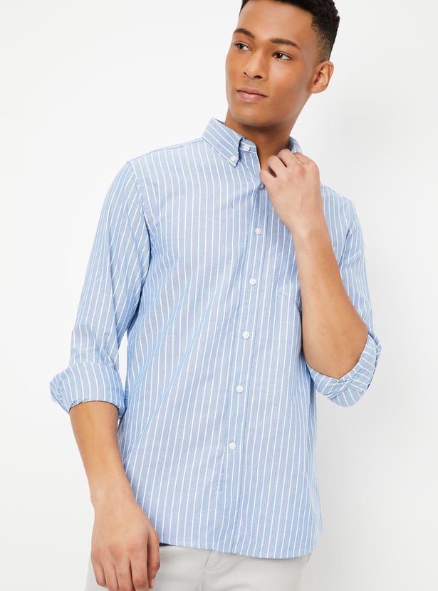 Men Striped Slim Fit Shirt