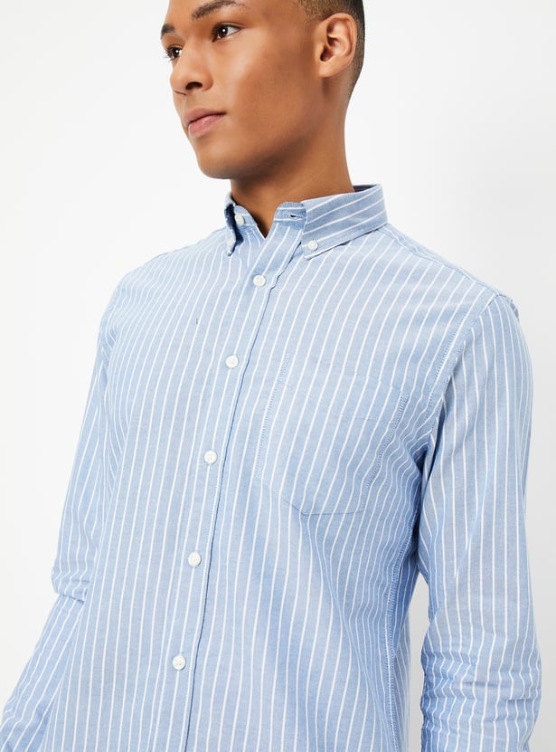 Men Striped Slim Fit Shirt