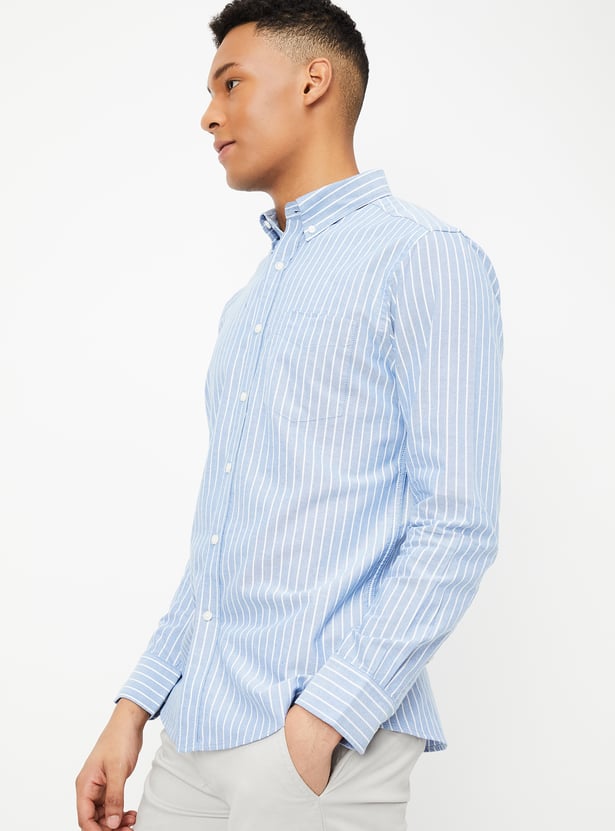 Men Striped Slim Fit Shirt