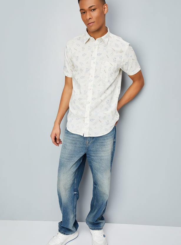 Men Printed Slim Fit Shirt