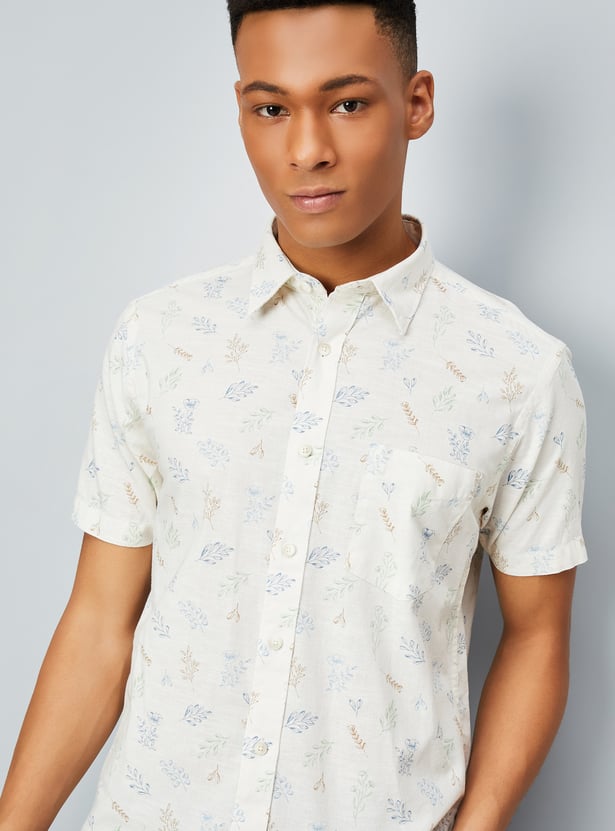 Men Printed Slim Fit Shirt