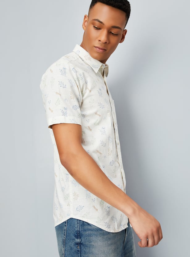 Men Printed Slim Fit Shirt