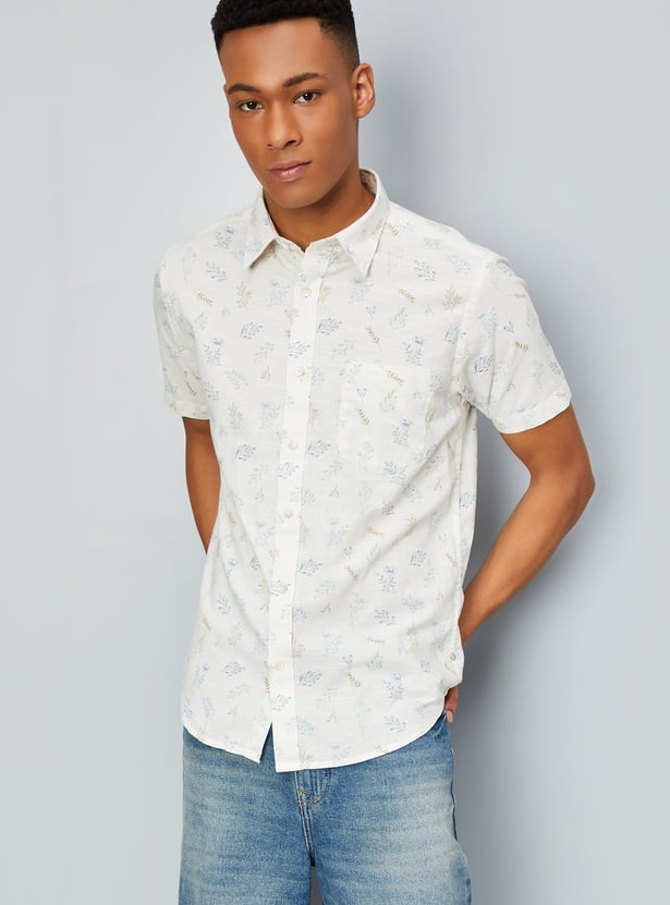 Men Printed Slim Fit Shirt