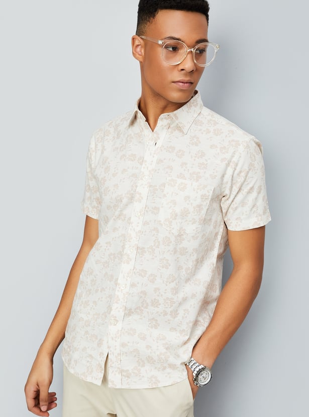 Buy Men Printed Slim Fit Shirt Online at just Rs. 899.0