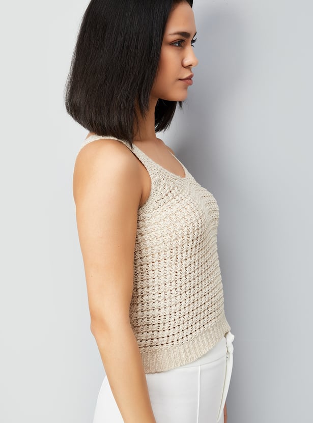Women Knit Crochet Top