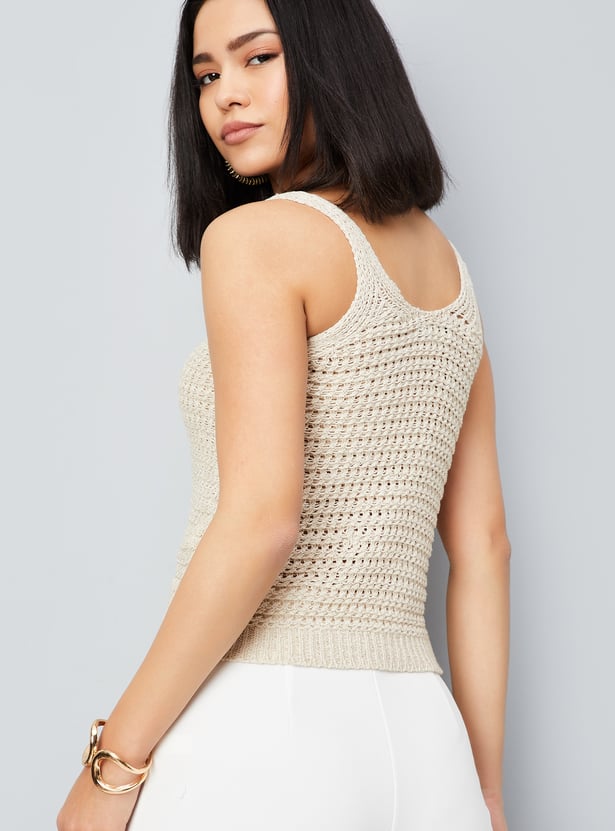 Women Knit Crochet Top