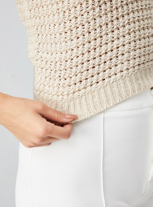 Women Knit Crochet Top