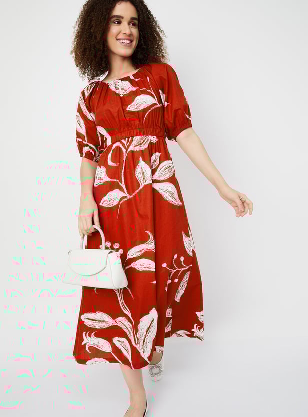 Kalki x Max Women Printed A-line Midi Dress